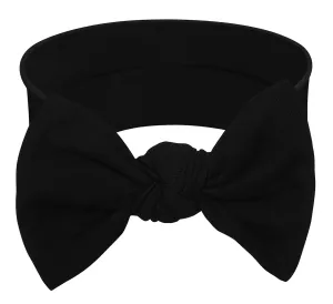 Baby Girl Headbands-Infant,Toddler Cotton Handmade Hairbands with Bows Child Hair Accessories (Black)