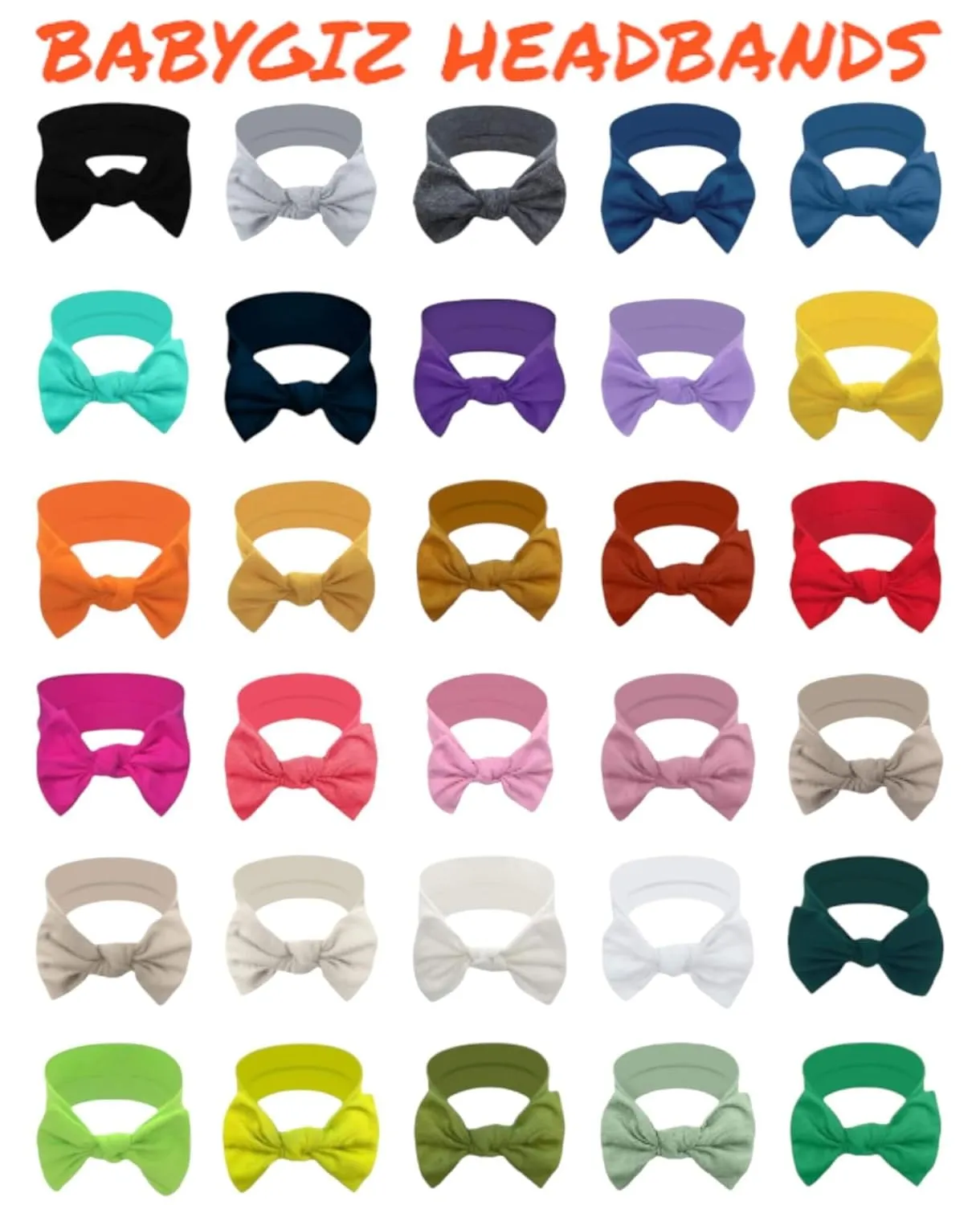 Baby Girl Headbands-Infant,Toddler Cotton Handmade Hairbands with Bows Child Hair Accessories (Black)