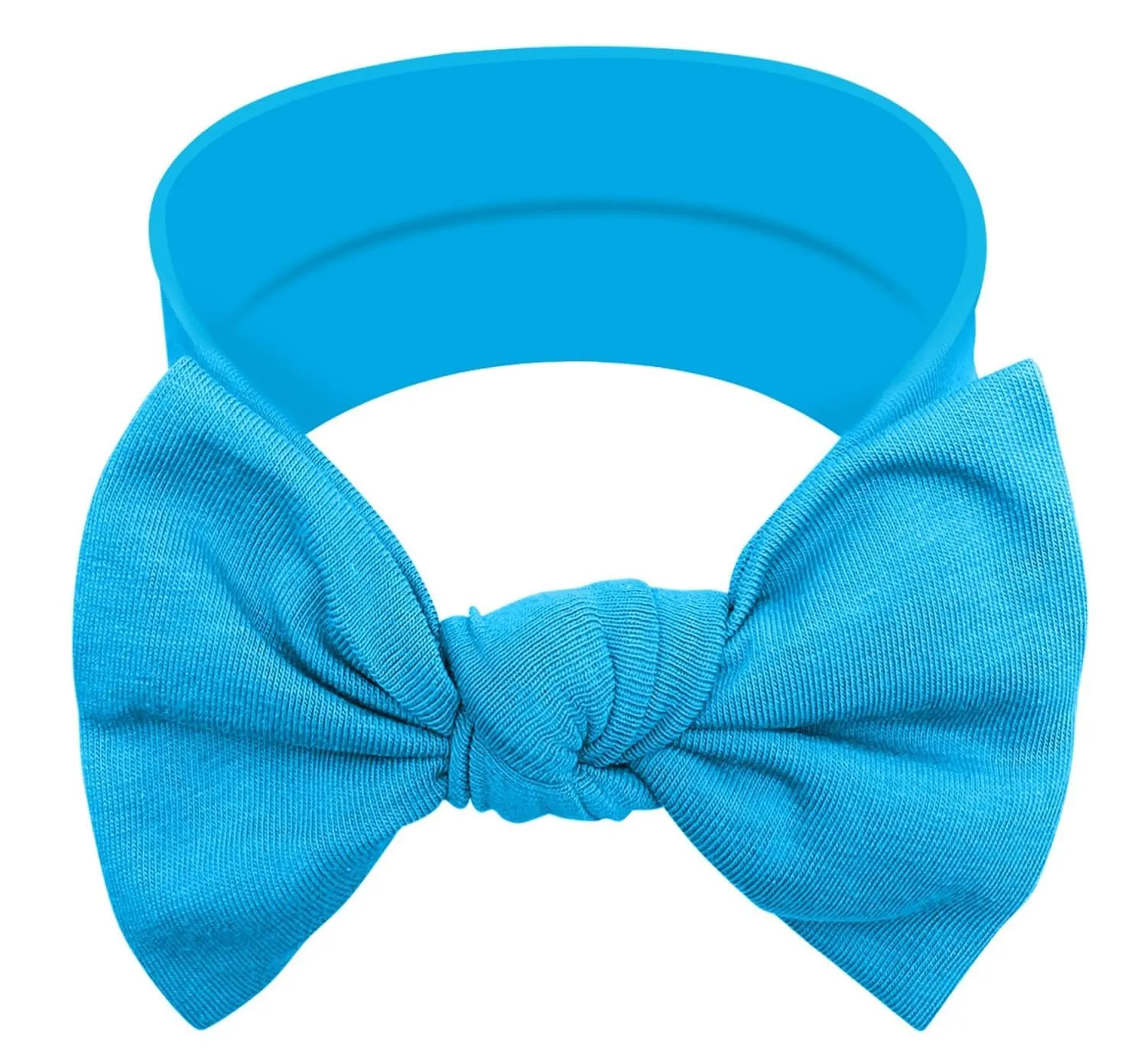 Baby Girl Headbands-Infant,Toddler Cotton Handmade Hairbands with Bows Child Hair Accessories (Blue)