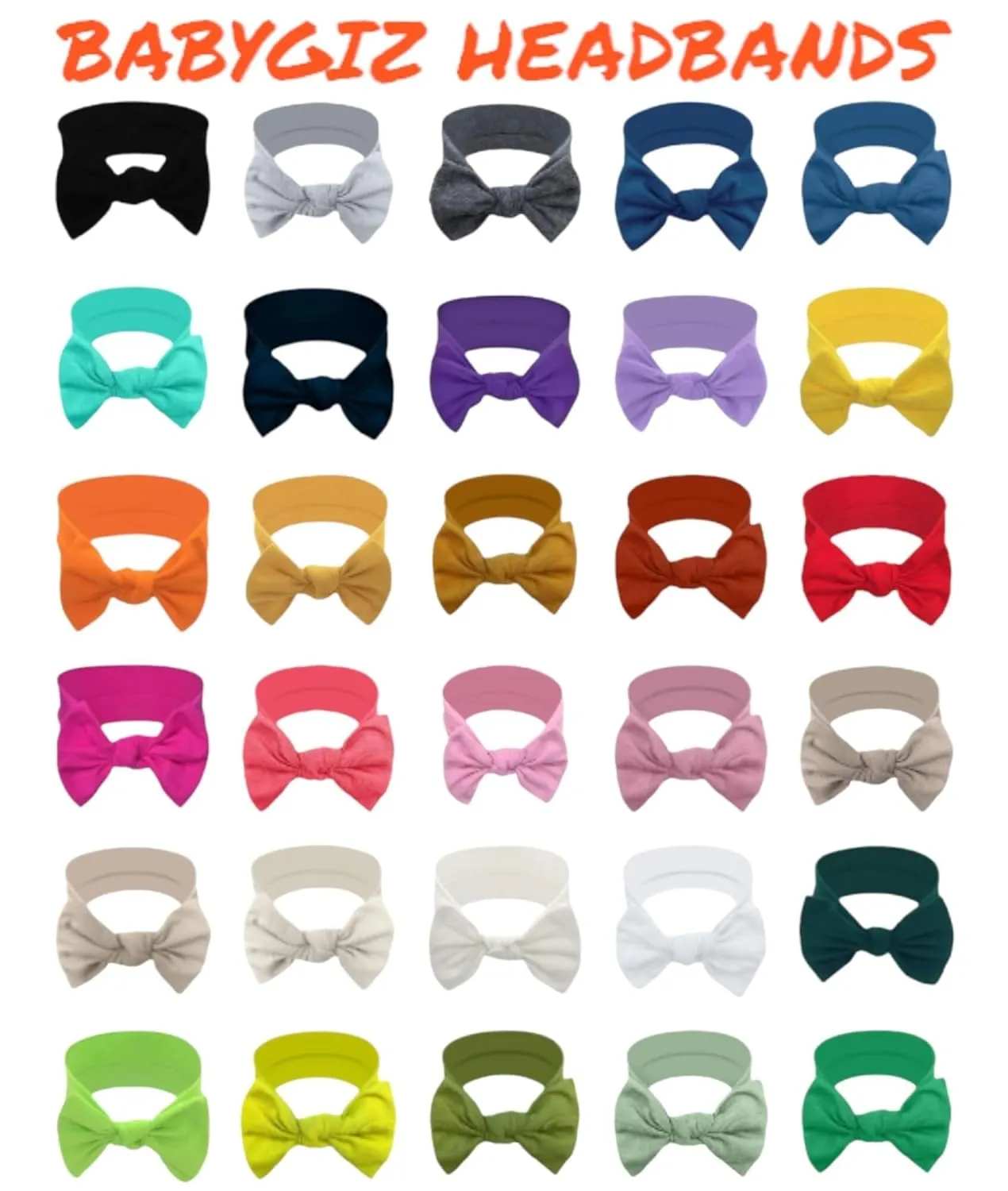 Baby Girl Headbands-Infant,Toddler Cotton Handmade Hairbands with Bows Child Hair Accessories (Blue)