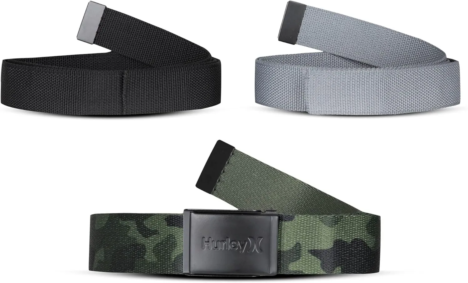 Hurley Men's Belts (3-Pack)