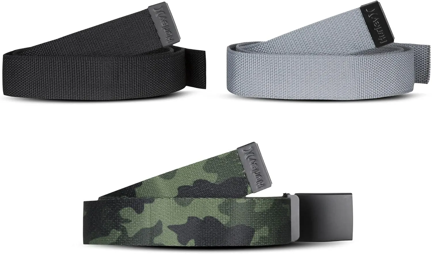 Hurley Men's Belts (3-Pack)