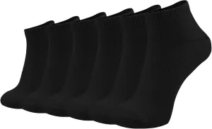  MD 6 Pairs Low Cut Socks for Mens Womens, Liner Cushion Wicking Smell Control, Athletic Running Sports Casual Socks