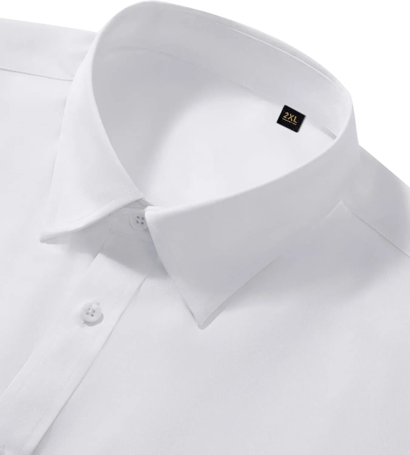 Men's Dress Shirts Long Sleeve Stretch Wrinkle Free Slim Fit Wedding Formal Button Down Shirt