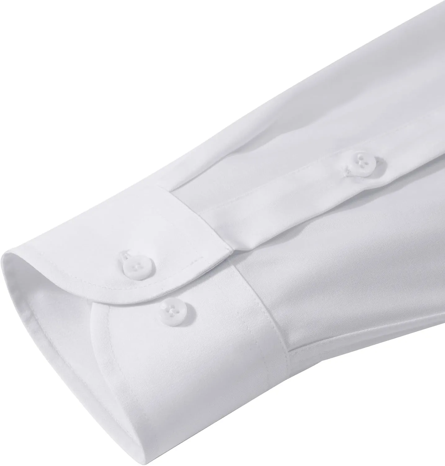 Men's Dress Shirts Long Sleeve Stretch Wrinkle Free Slim Fit Wedding Formal Button Down Shirt