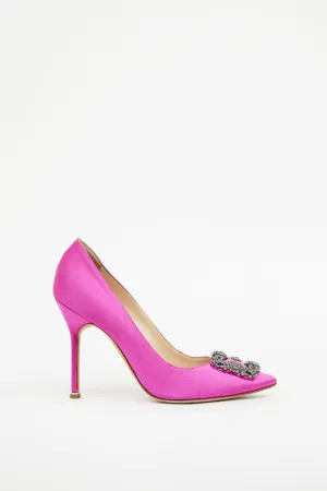 Purple Satin Hangisi Pump