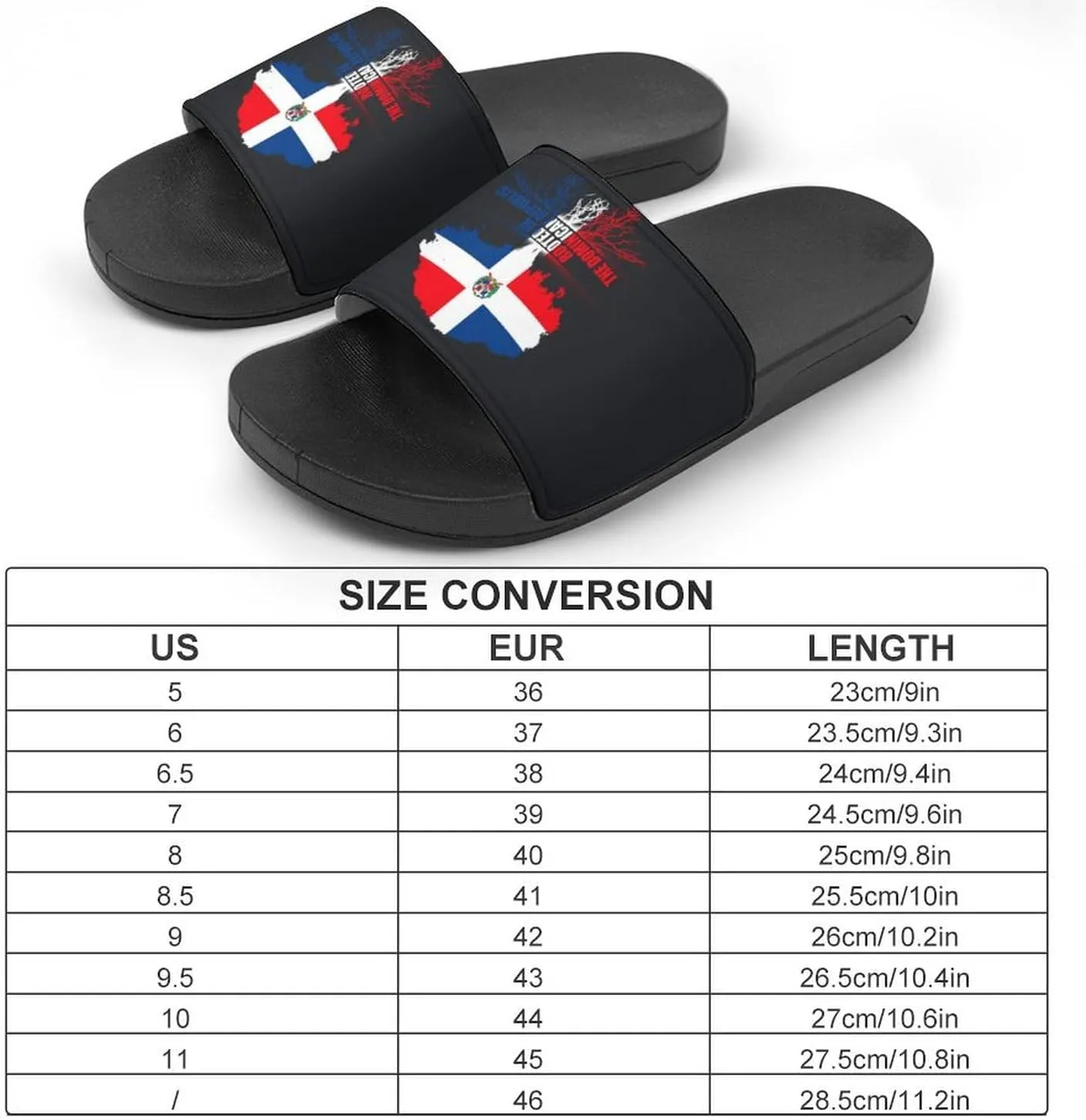 Rooted in Dominican Republic Flag Slippers Shower Slipper In-Door Slipper Quick Drying Non-Slip Bathroom Pool Woman Man PVC