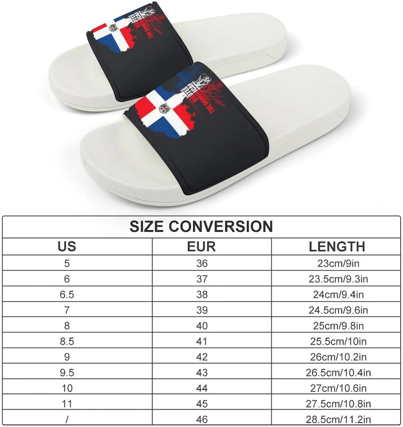 Rooted in Dominican Republic Flag Slippers Shower Slipper In-Door Slipper Quick Drying Non-Slip Bathroom Pool Woman Man PVC