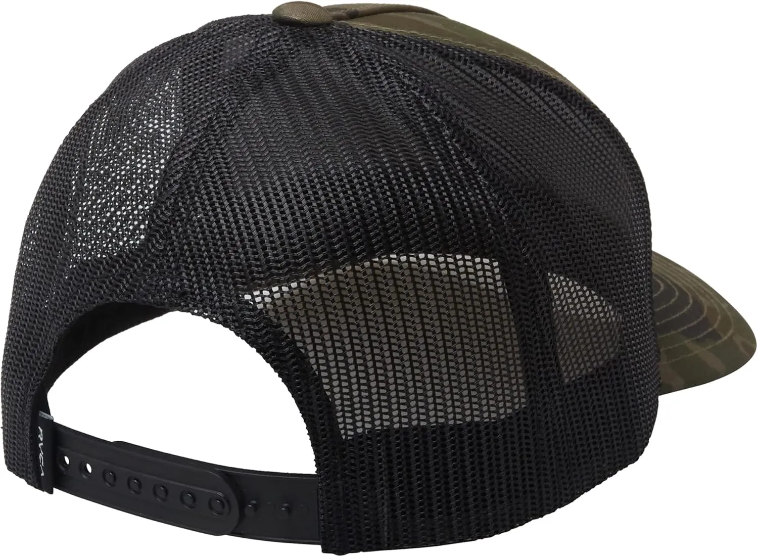 RVCA Men's Curved Brim Trucker Hat, Structured Hat with Curved Bill, Adjustable Snapback Closure