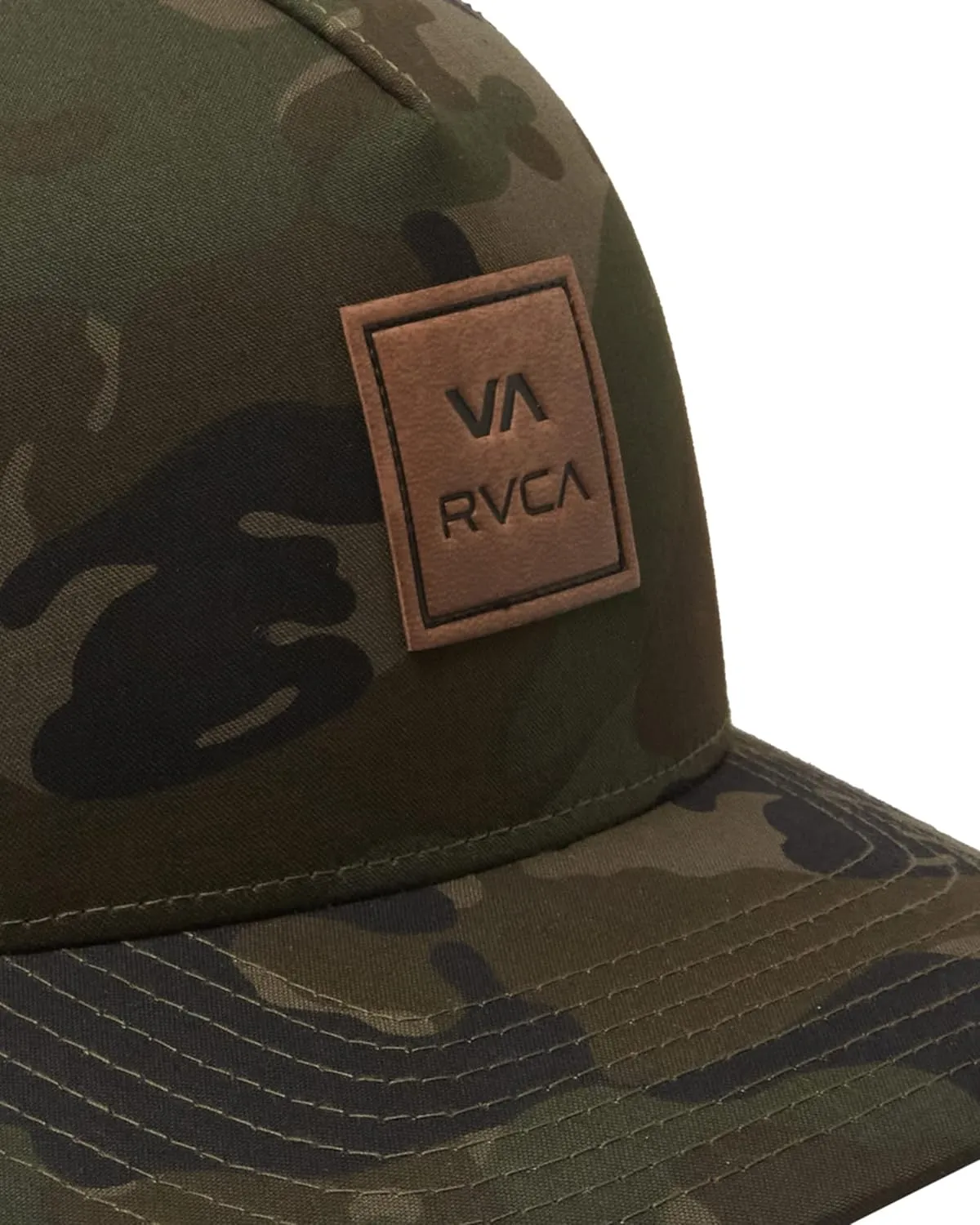 RVCA Men's Curved Brim Trucker Hat, Structured Hat with Curved Bill, Adjustable Snapback Closure