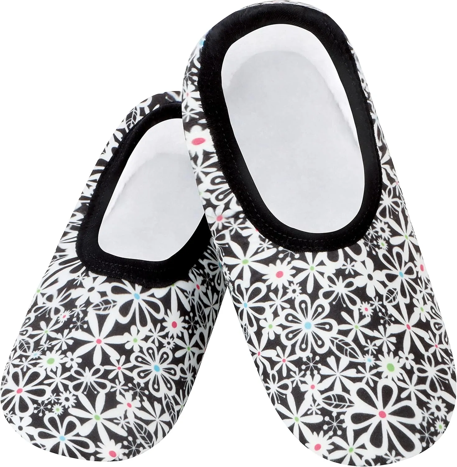 Snoozies Skinnies Slippers for Women - Non-Slip Lightweight and Soft Sherpa Lining - Foldable Travel