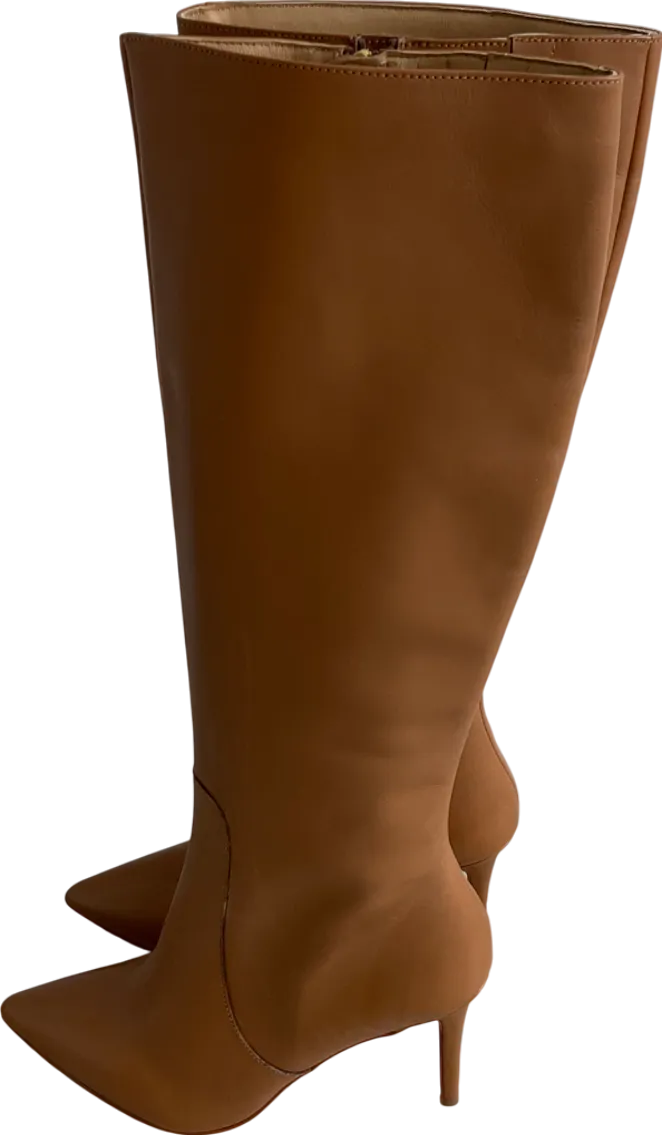 SOSANDAR Brown Stiletto Knee High Boots UK 6 EU 39 👠