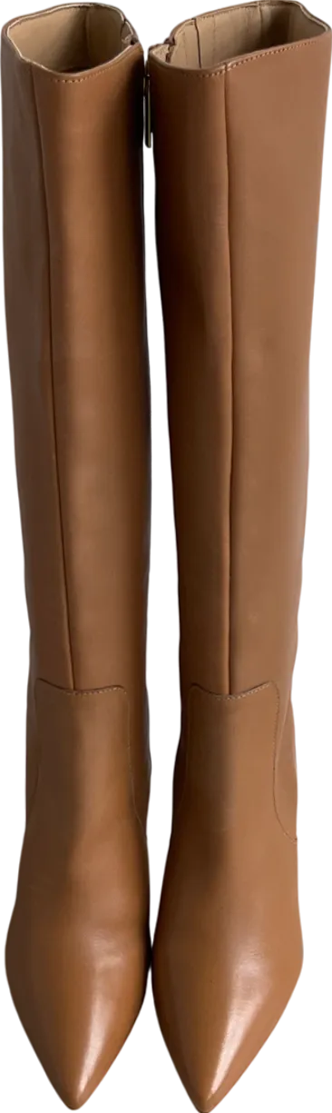 SOSANDAR Brown Stiletto Knee High Boots UK 6 EU 39 👠