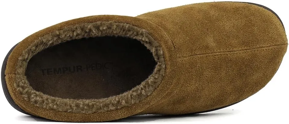 Tempur-Pedic Mens Arlow Scuff Casual Slippers Casual - Black