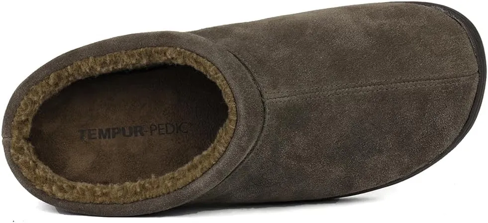 Tempur-Pedic Mens Arlow Scuff Casual Slippers Casual - Black