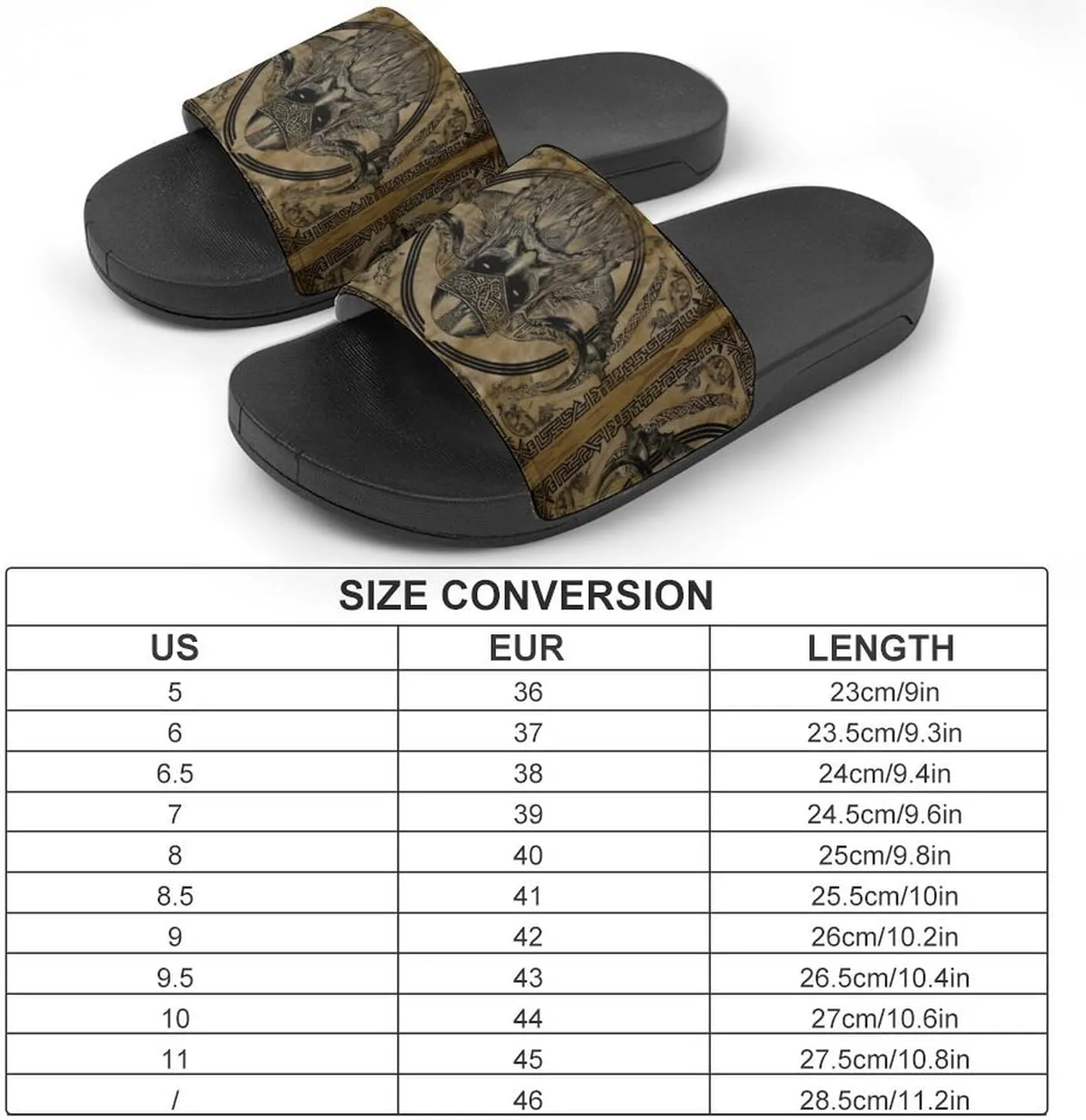 Viking Norse Odins Ravens Slippers Shower Slipper In-Door Slipper Quick Drying Non-Slip Bathroom Pool Woman Man PVC
