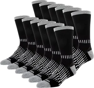 Wrangler - Peak Men's Crew Socks - Durable Half Cushion Socks with Arch Support